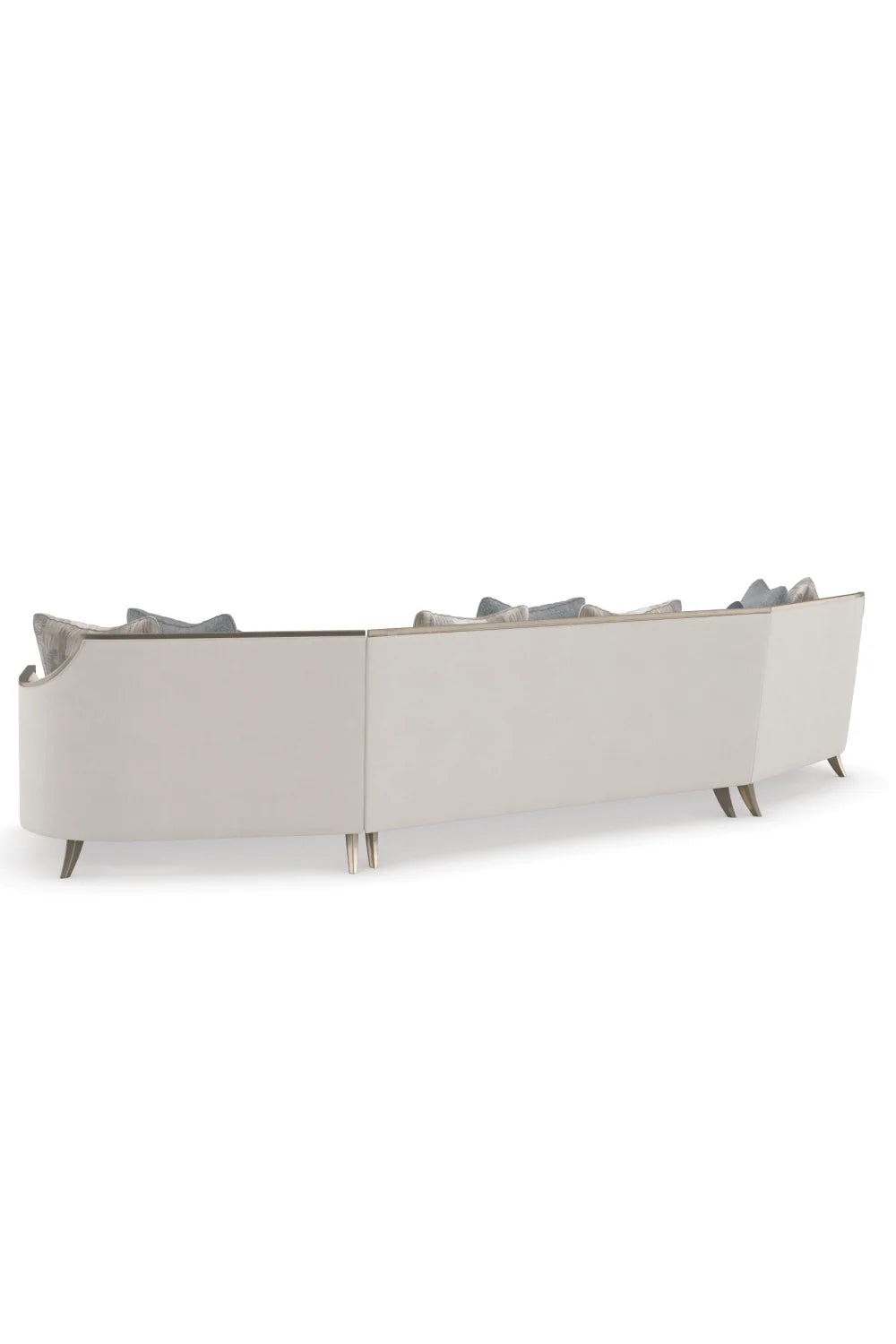 Luxury Off-White Fabric Modular Sectional Sofa Modern Italian Style for Villa