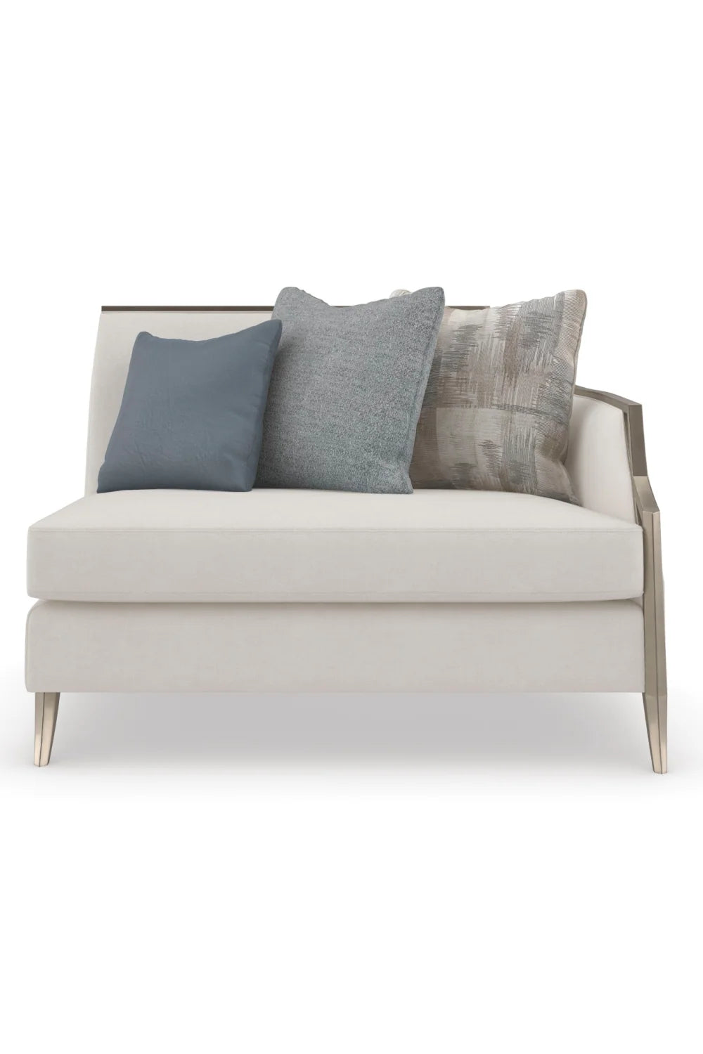 Luxury Off-White Fabric Modular Sectional Sofa Modern Italian Style for Villa