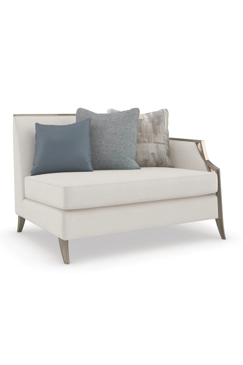 Luxury Off-White Fabric Modular Sectional Sofa Modern Italian Style for Villa