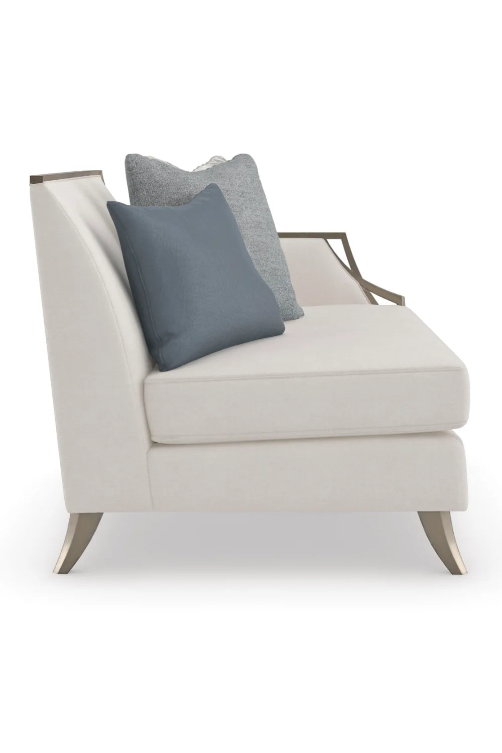 Luxury Off-White Fabric Modular Sectional Sofa Modern Italian Style for Villa