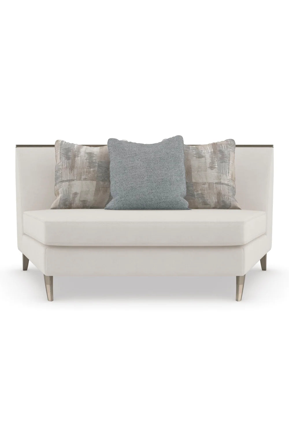 Luxury Off-White Fabric Modular Sectional Sofa Modern Italian Style for Villa