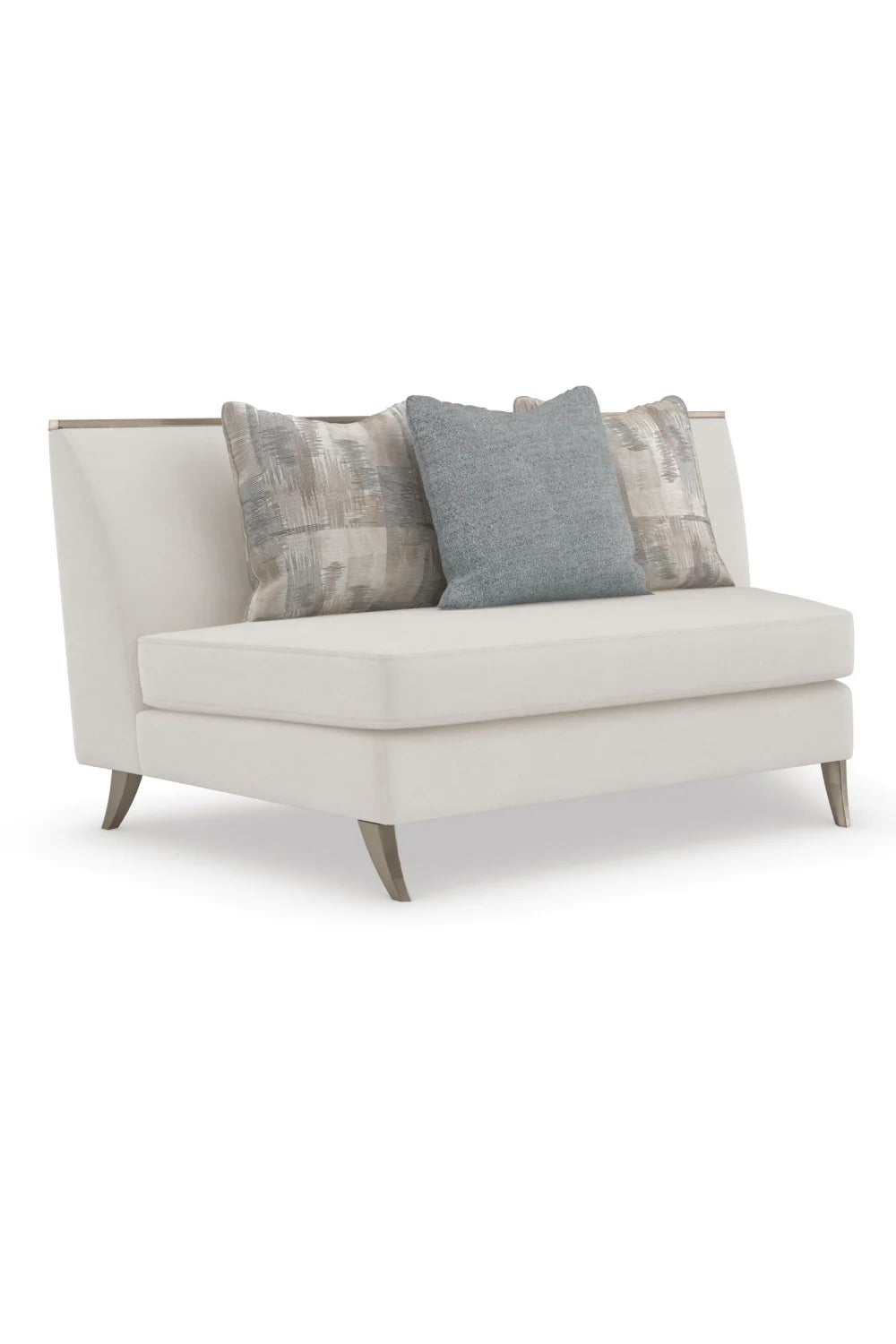 Luxury Off-White Fabric Modular Sectional Sofa Modern Italian Style for Villa