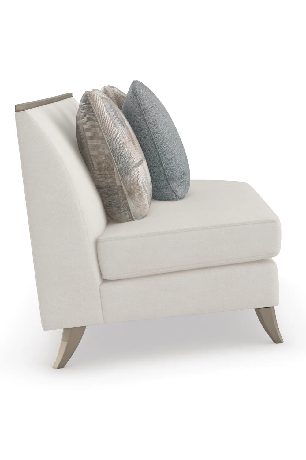 Luxury Off-White Fabric Modular Sectional Sofa Modern Italian Style for Villa