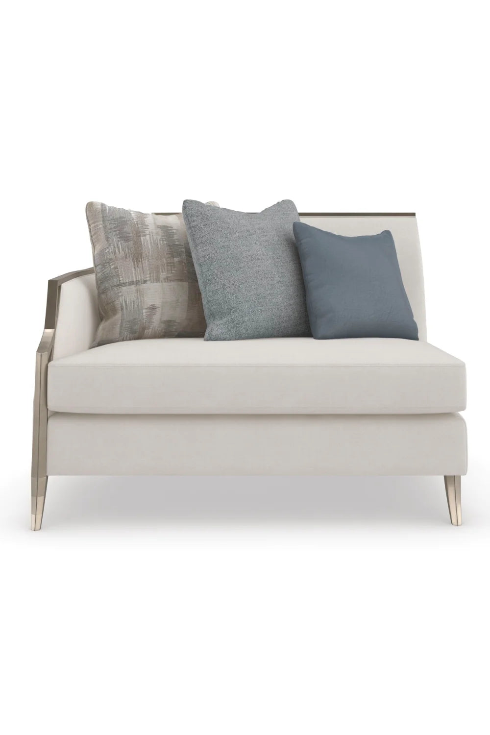 Luxury Off-White Fabric Modular Sectional Sofa Modern Italian Style for Villa