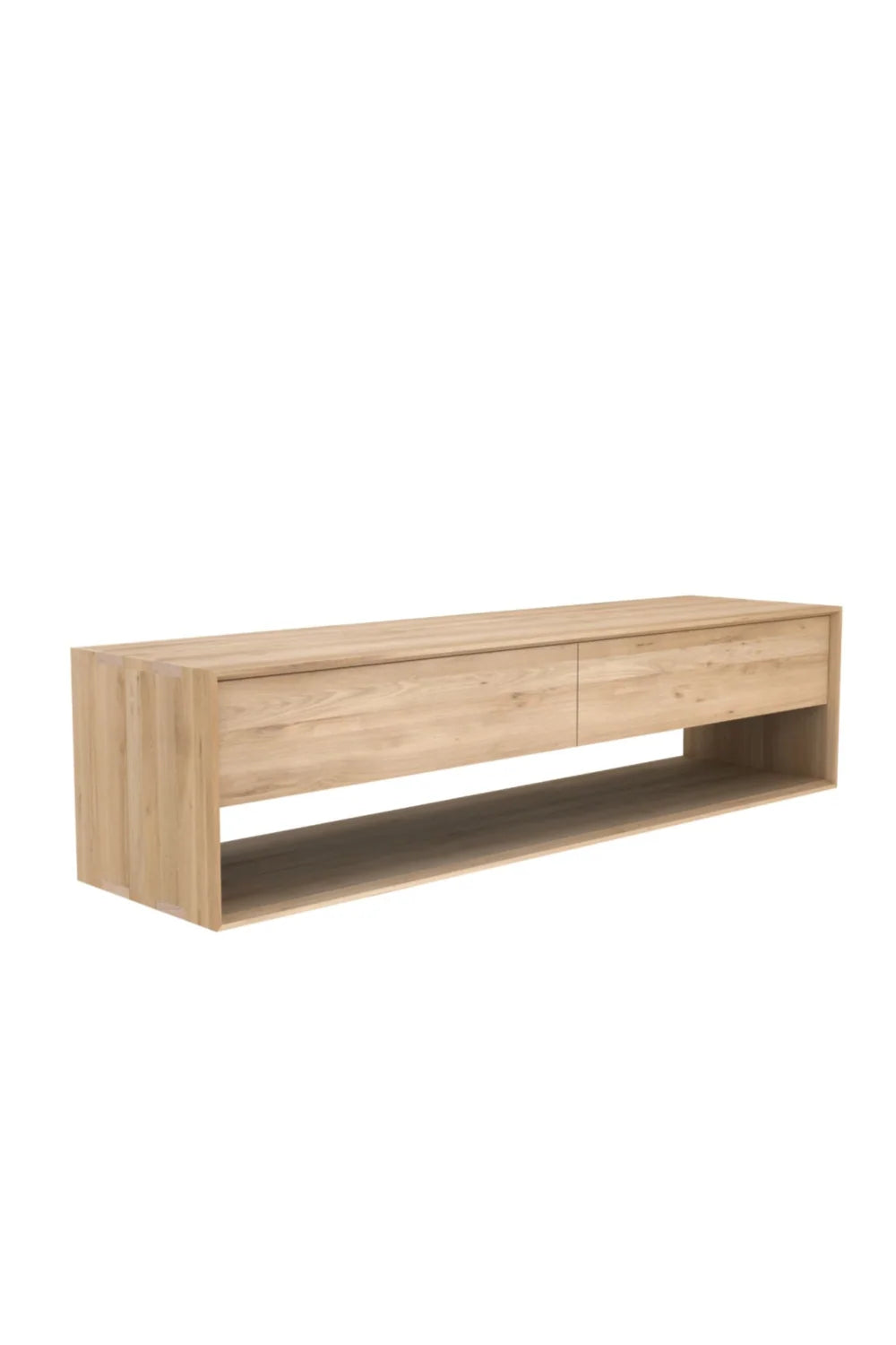 Luxury Oiled Oak TV Cupboard Modern Italian Style for Villa