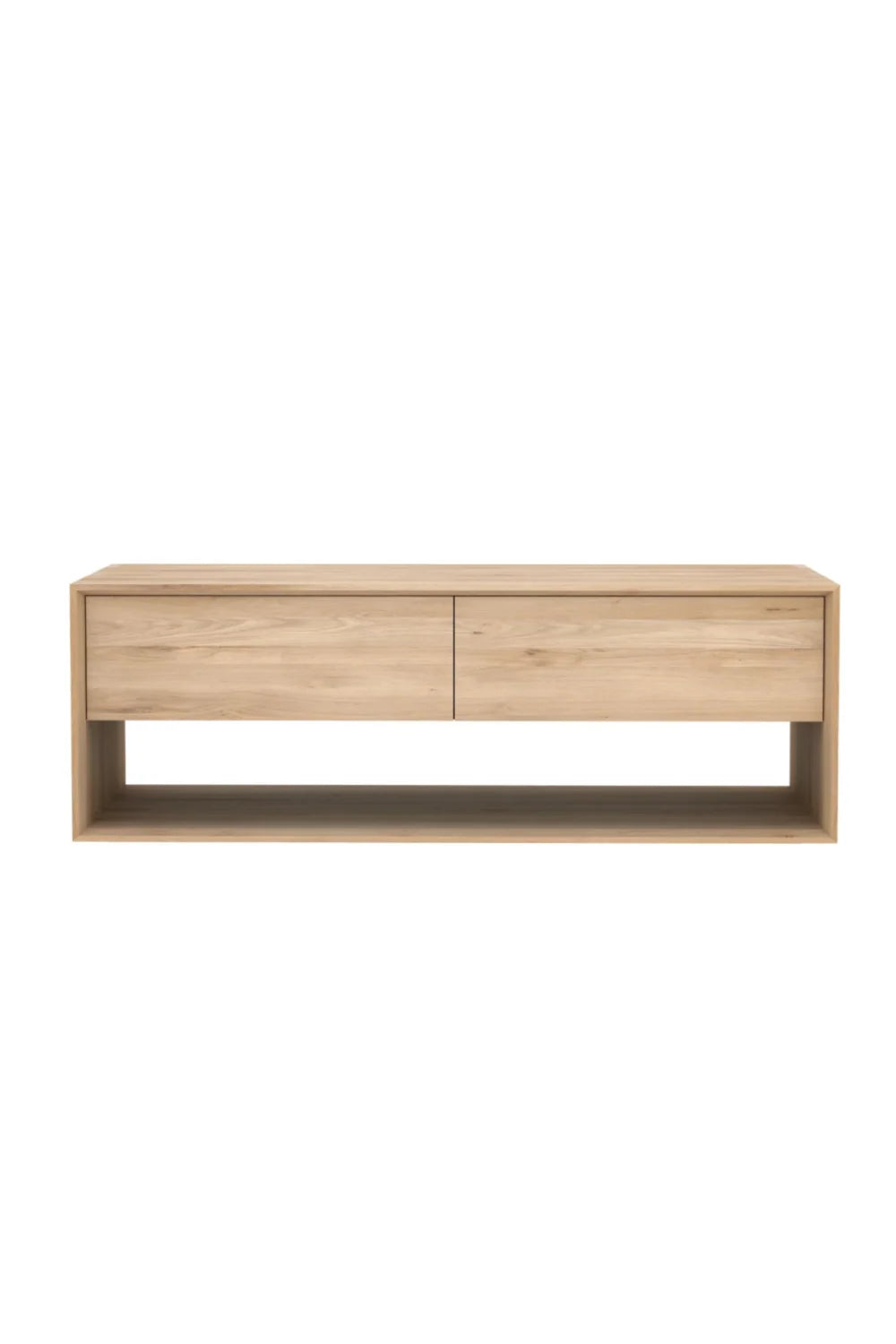 Luxury Oiled Oak TV Cupboard Modern Italian Style for Villa