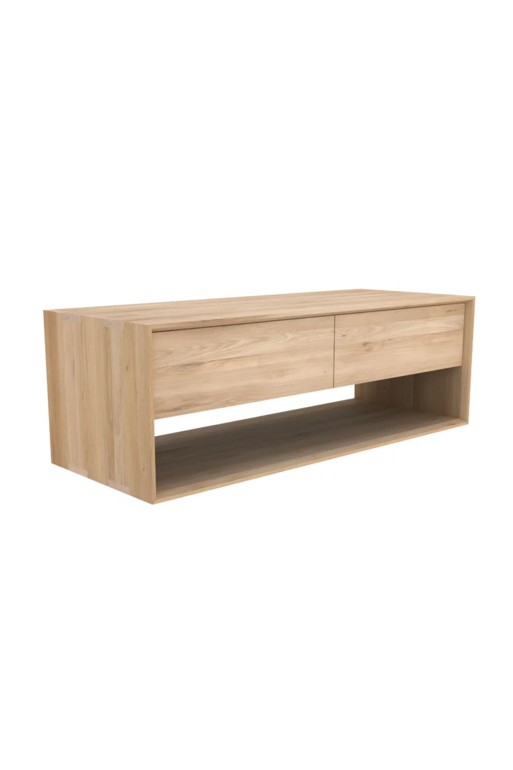 Luxury Oiled Oak TV Cupboard Modern Italian Style for Villa