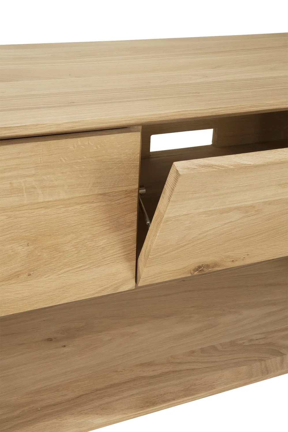 Luxury Oiled Oak TV Cupboard Modern Italian Style for Villa