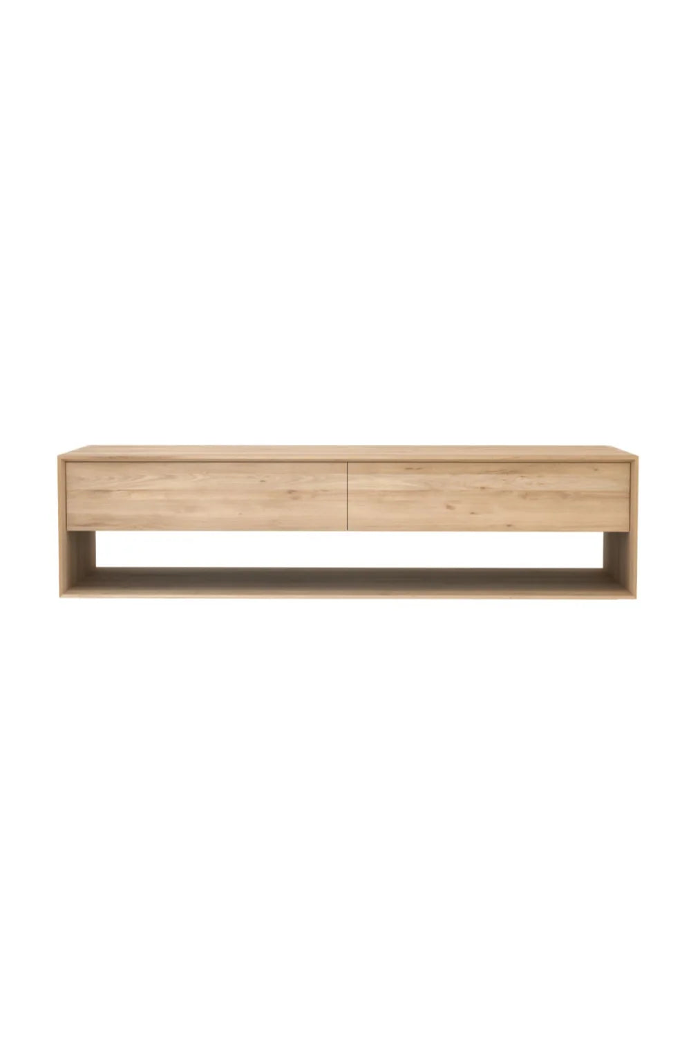 Luxury Oiled Oak TV Cupboard Modern Italian Style for Villa