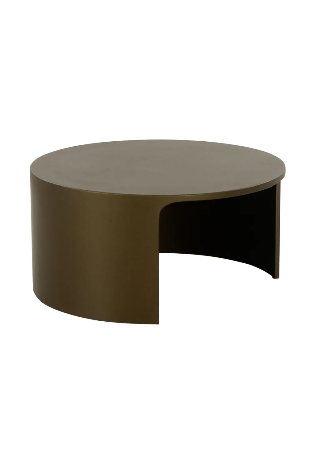 Luxury Olive Brown Round Coffee Table Modern Italian Style for Villa