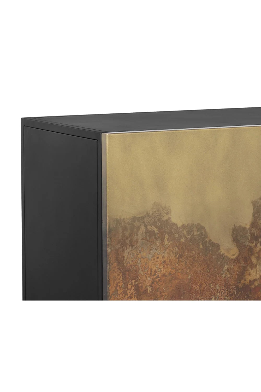 Luxury Ombre Antique Brass 3-Door Sideboard European Style for Villa