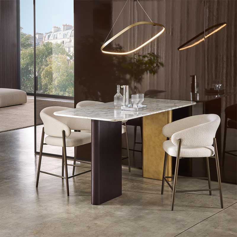 Luxury Onno Snack Dining Table Modern Italian Style for Villa
