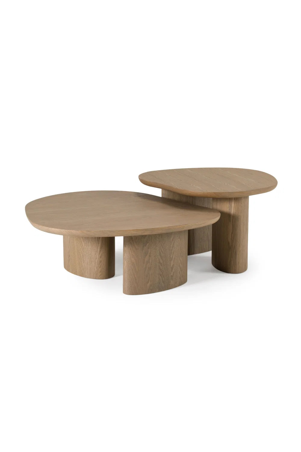 Luxury Onyx Wood Nesting Coffee Table Modern Italian Style for Villa