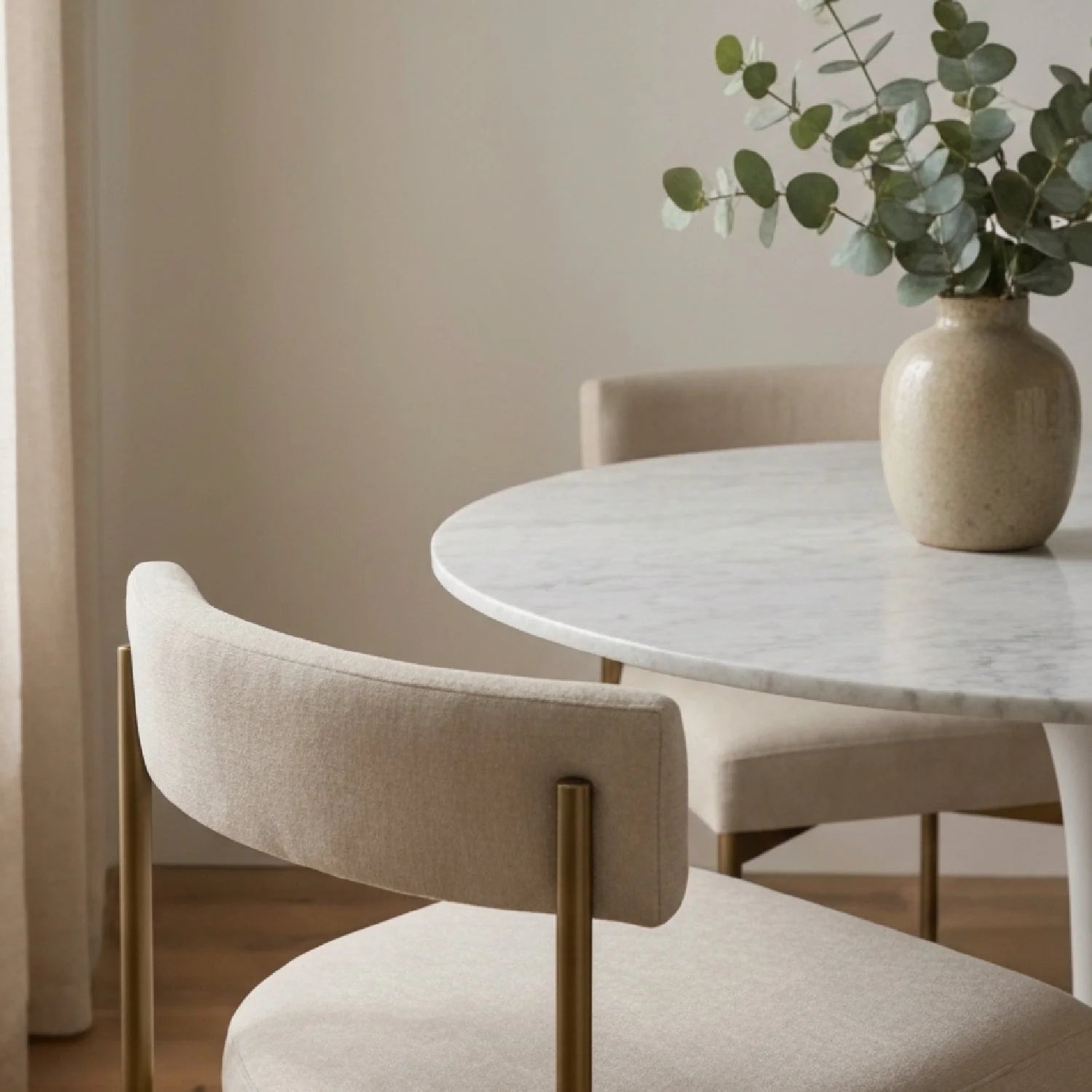 Luxury Open-Back Modern Dining Chair European Style for Villa