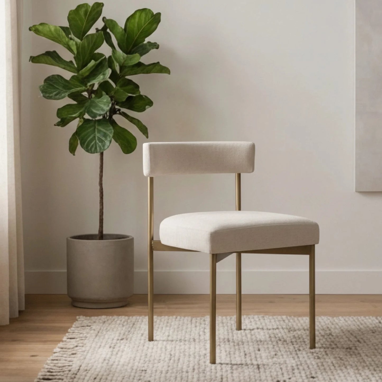 Luxury Open-Back Modern Dining Chair European Style for Villa