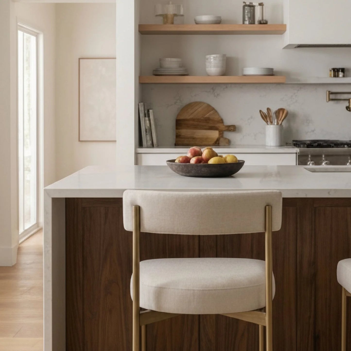 Luxury Open-Back Modern Dining Chair European Style for Villa