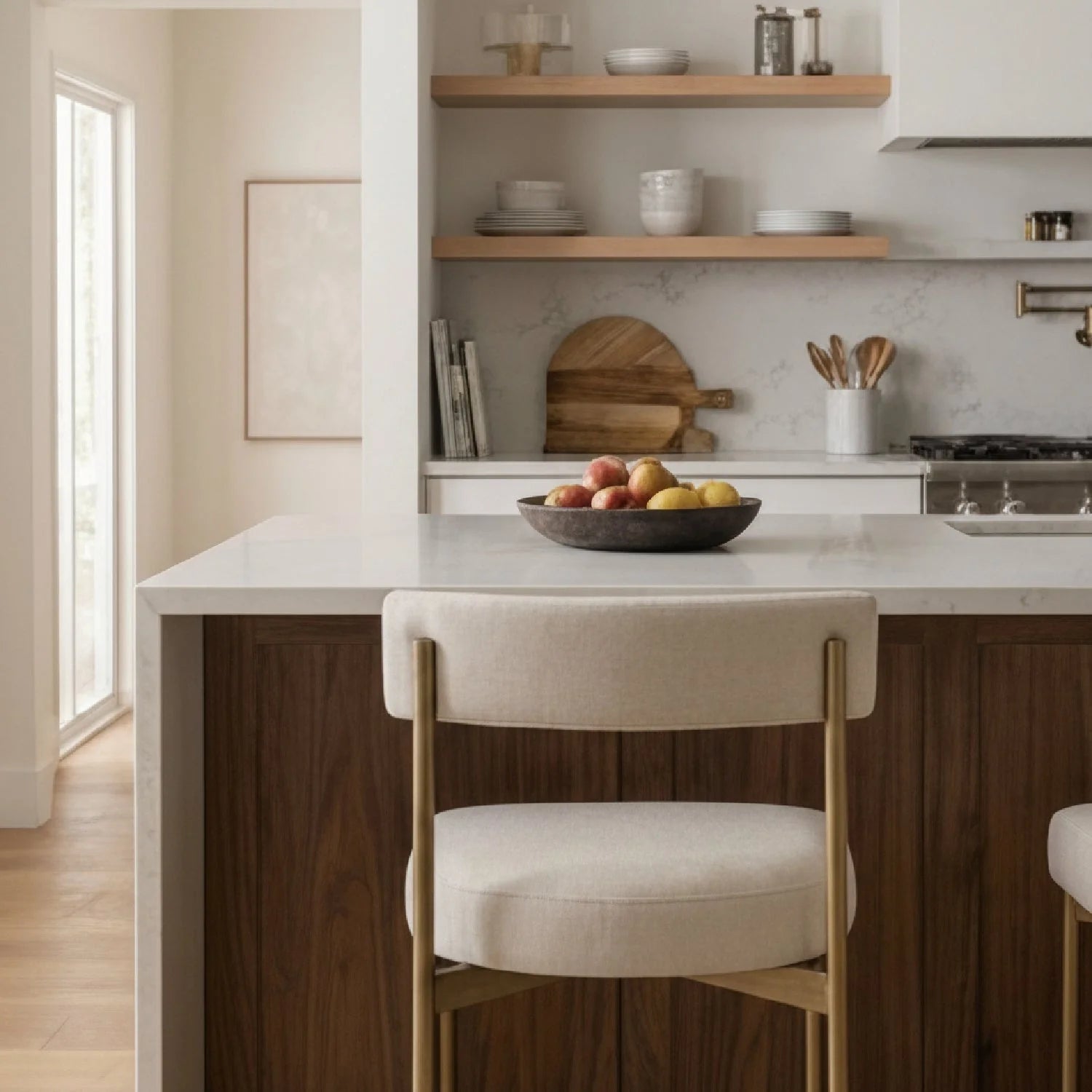 Luxury Open-Back Modern Dining Chair European Style for Villa