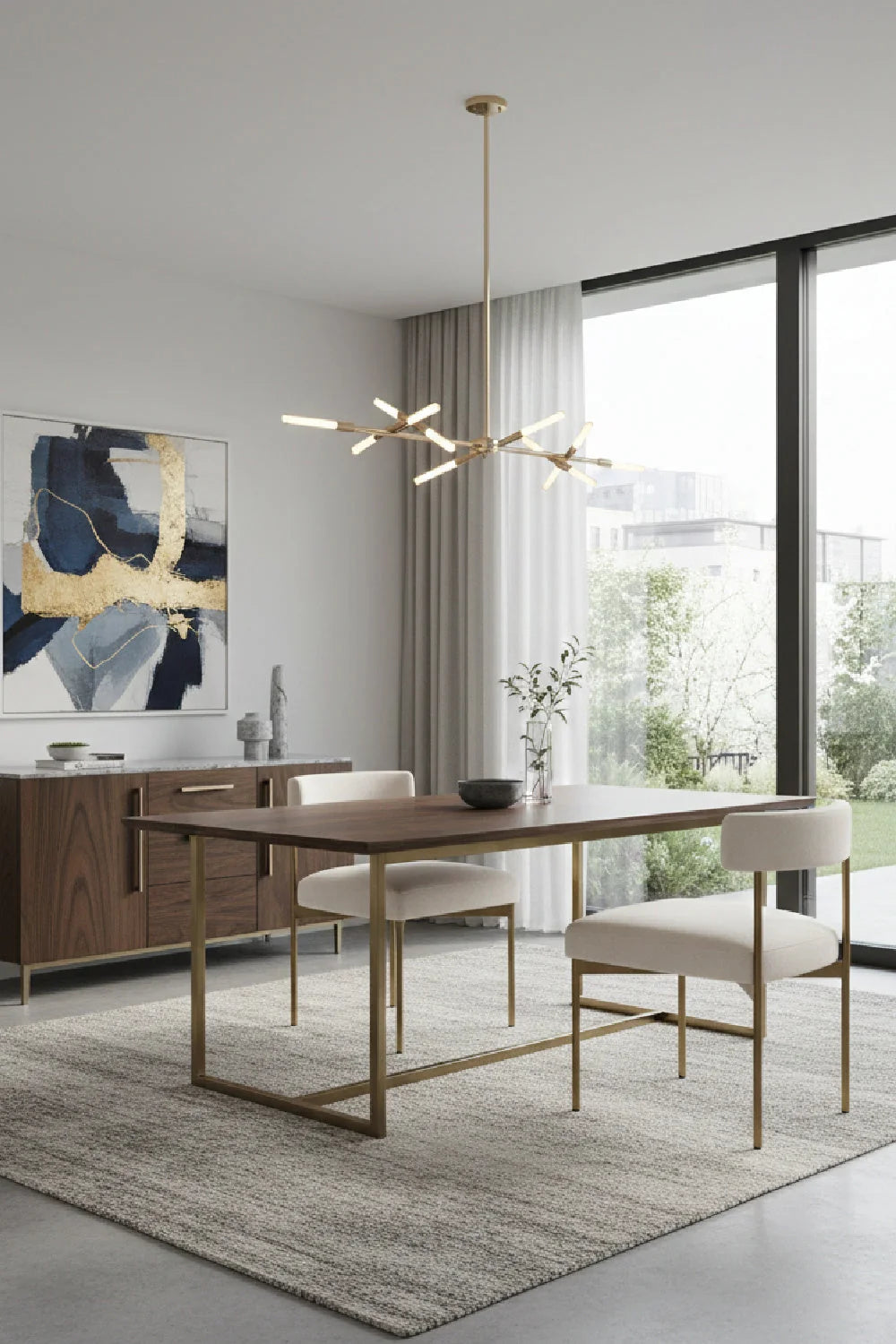 Luxury Open-Back Modern Dining Chair European Style for Villa