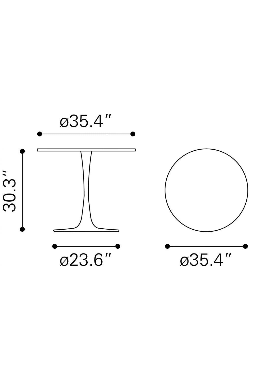Luxury Opus Round Pedestal Dining Table Modern Italian Style for Villa