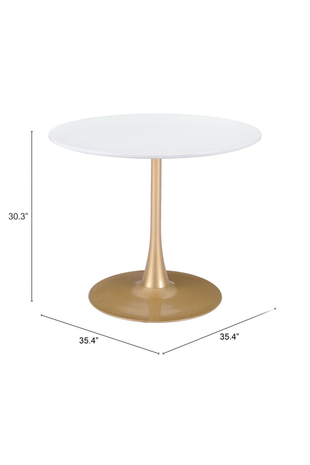Luxury Opus Round Pedestal Dining Table Modern Italian Style for Villa