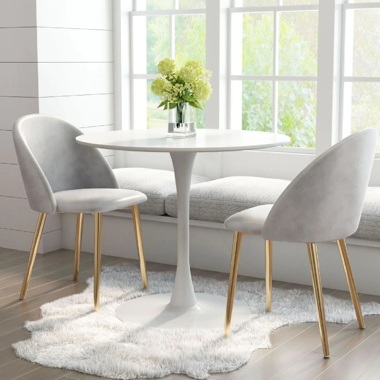 Luxury Opus Round Pedestal Dining Table Modern Italian Style for Villa