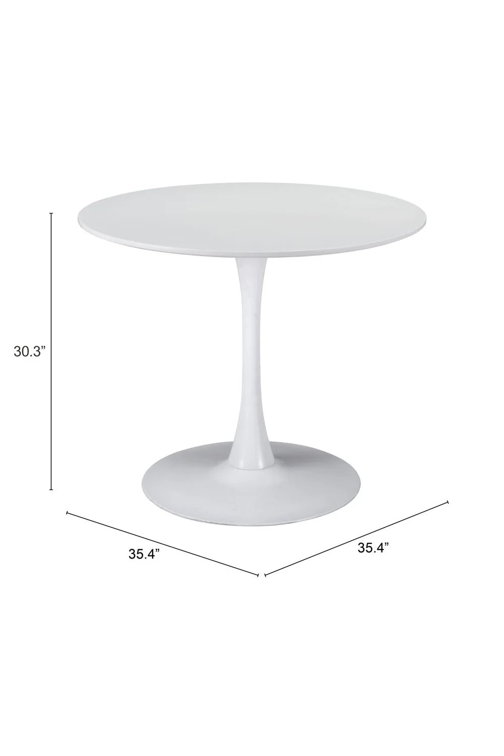 Luxury Opus Round Pedestal Dining Table Modern Italian Style for Villa