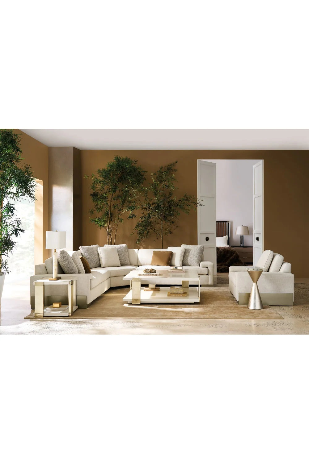 Luxury Oracle Accent Square Coffee Table Modern Italian Style for Villa