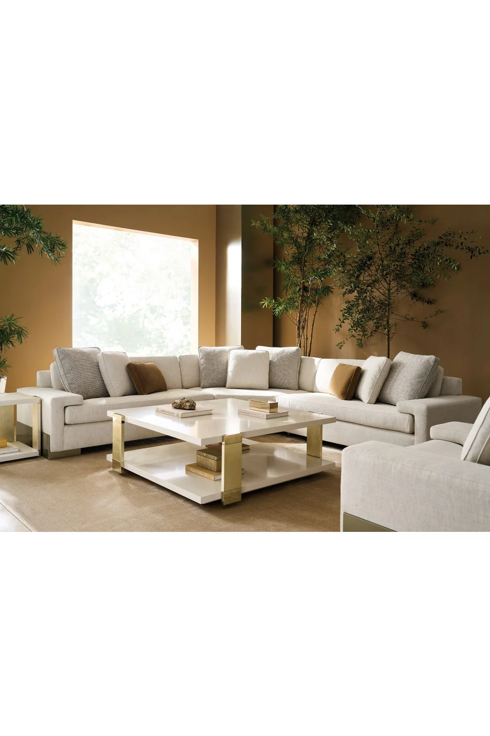 Luxury Oracle Accent Square Coffee Table Modern Italian Style for Villa