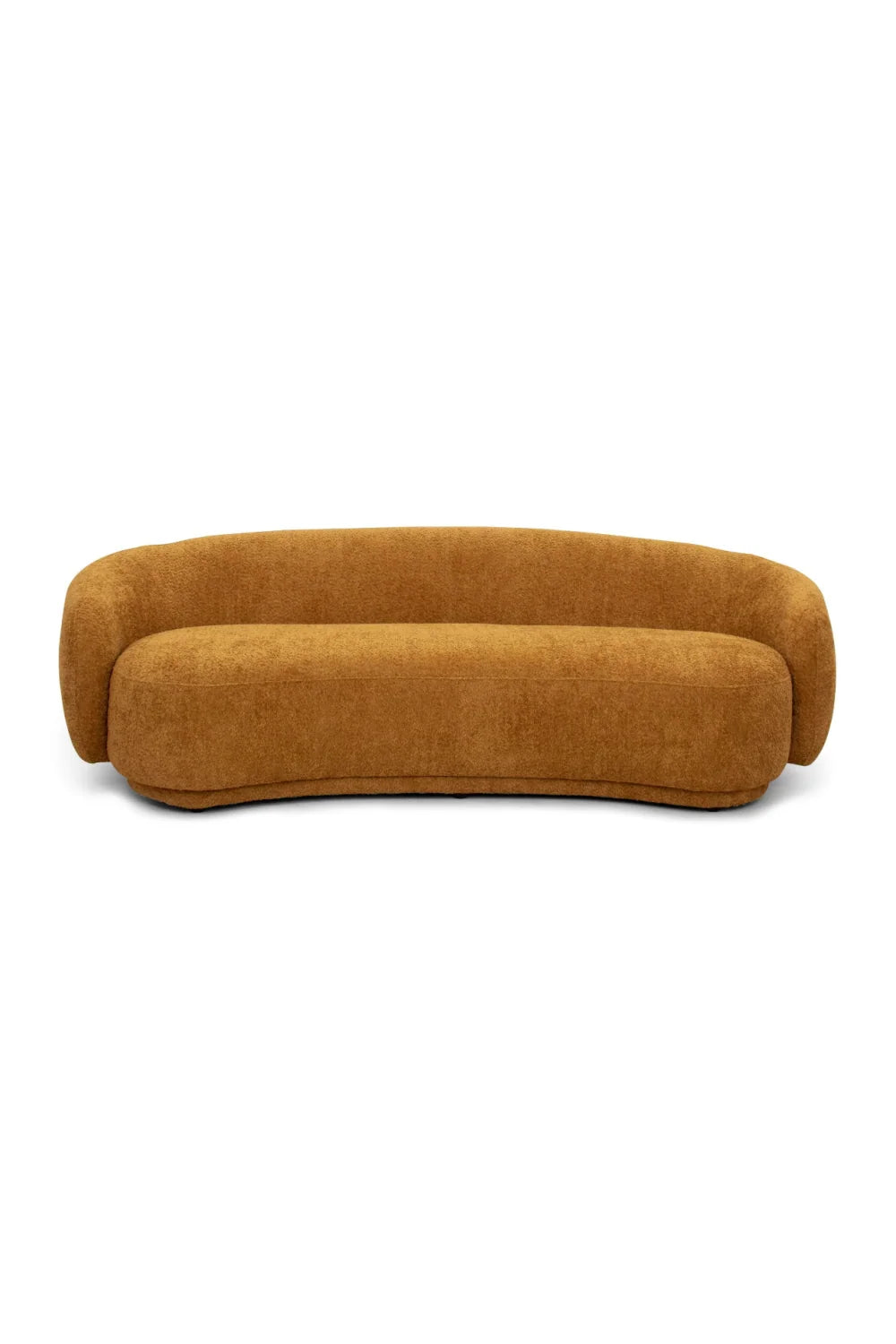 Luxury Orange Fabric 3-Seater Sofa Modern Italian Style for Villa