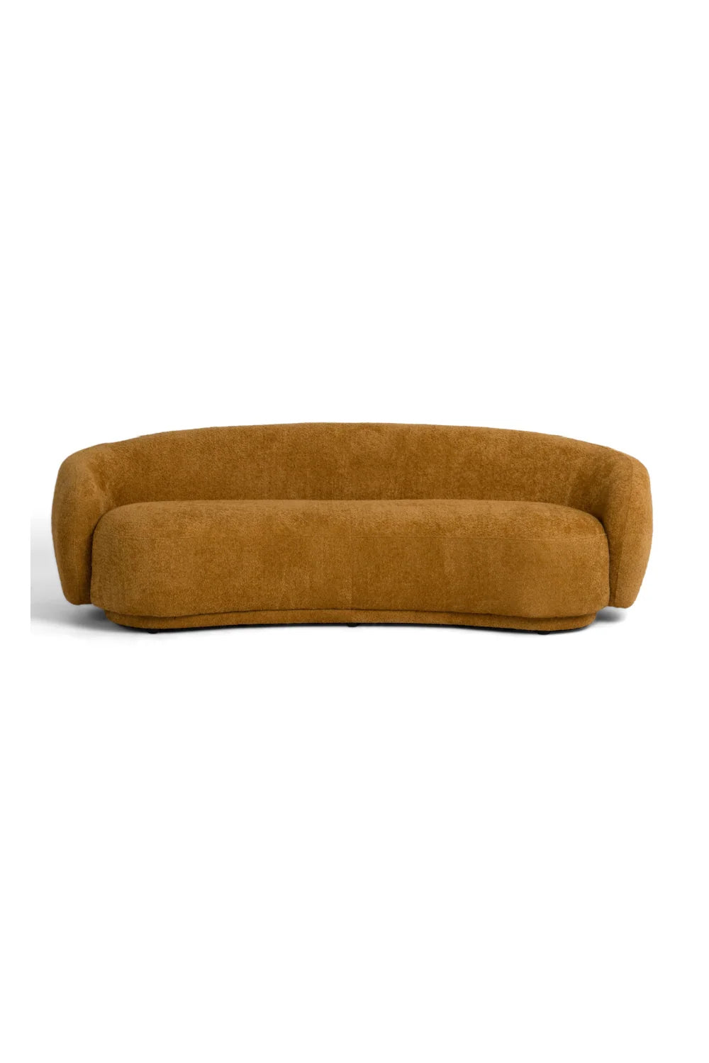 Luxury Orange Fabric 3-Seater Sofa Modern Italian Style for Villa