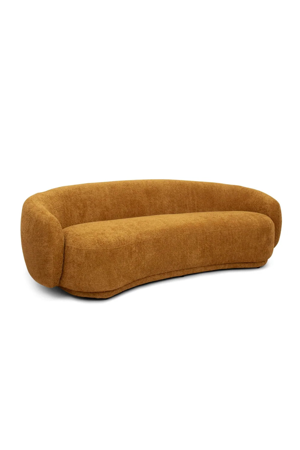 Luxury Orange Fabric 3-Seater Sofa Modern Italian Style for Villa