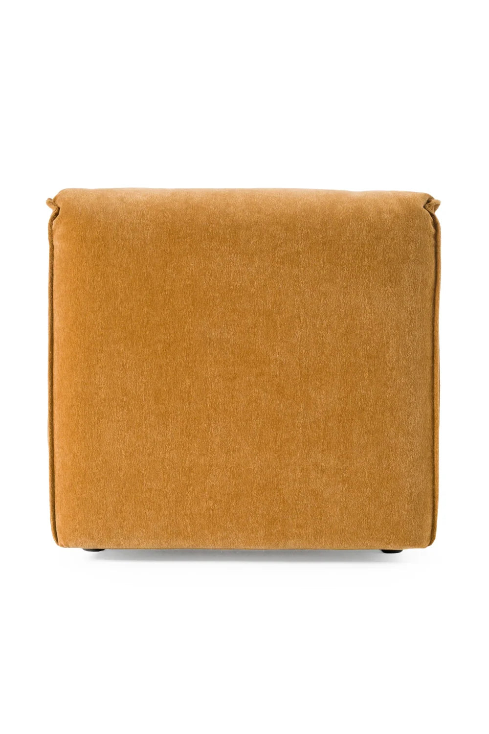 Luxury Orange Fabric Armless Sectional Sofa Modern Italian Style for Villa