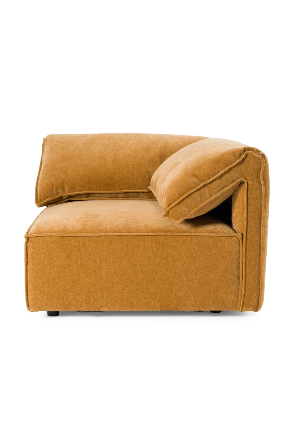 Luxury Orange Fabric Corner Chair Modern Italian Style for Villa