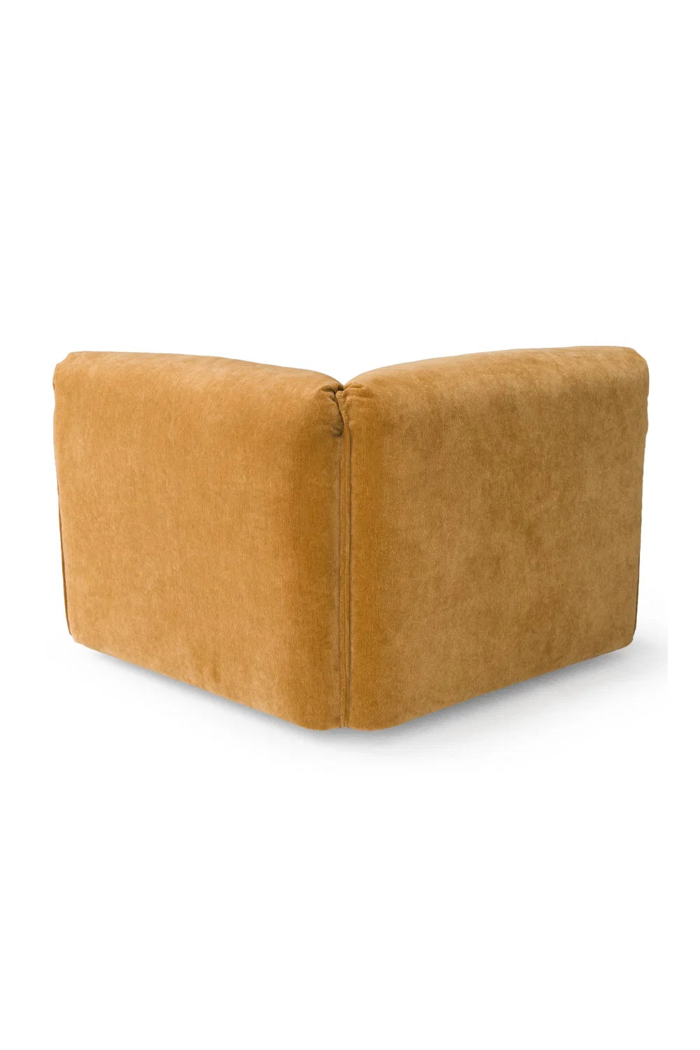 Luxury Orange Fabric Corner Chair Modern Italian Style for Villa