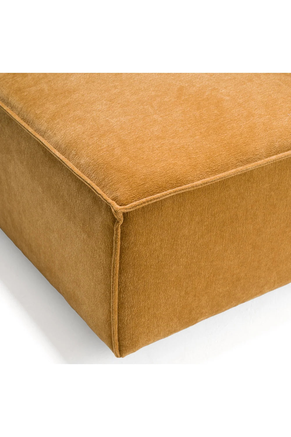 Luxury Orange Fabric Corner Chair Modern Italian Style for Villa