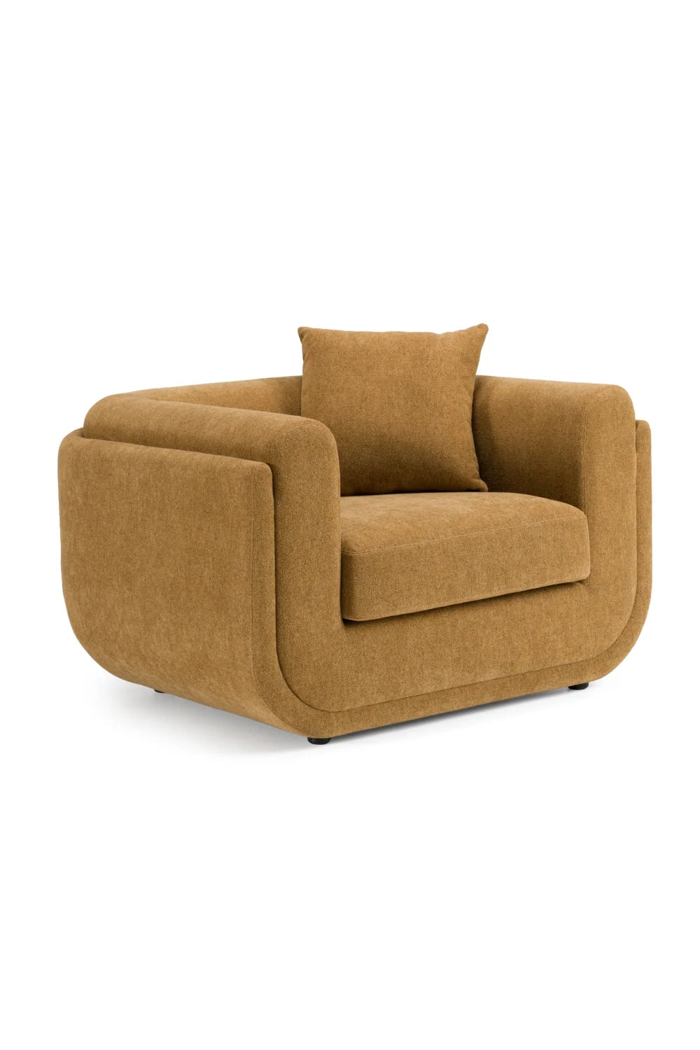 Luxury Orange Fabric Lounge Chair Modern Italian Style for Villa