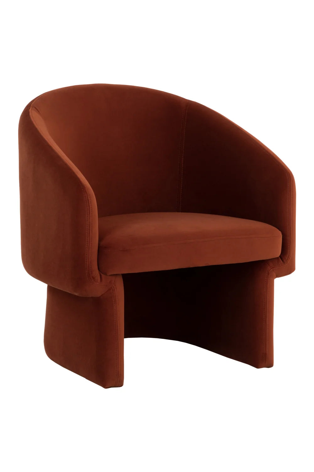 Luxury Orange Fabric Lounge Chair Modern Italian Style for Villa