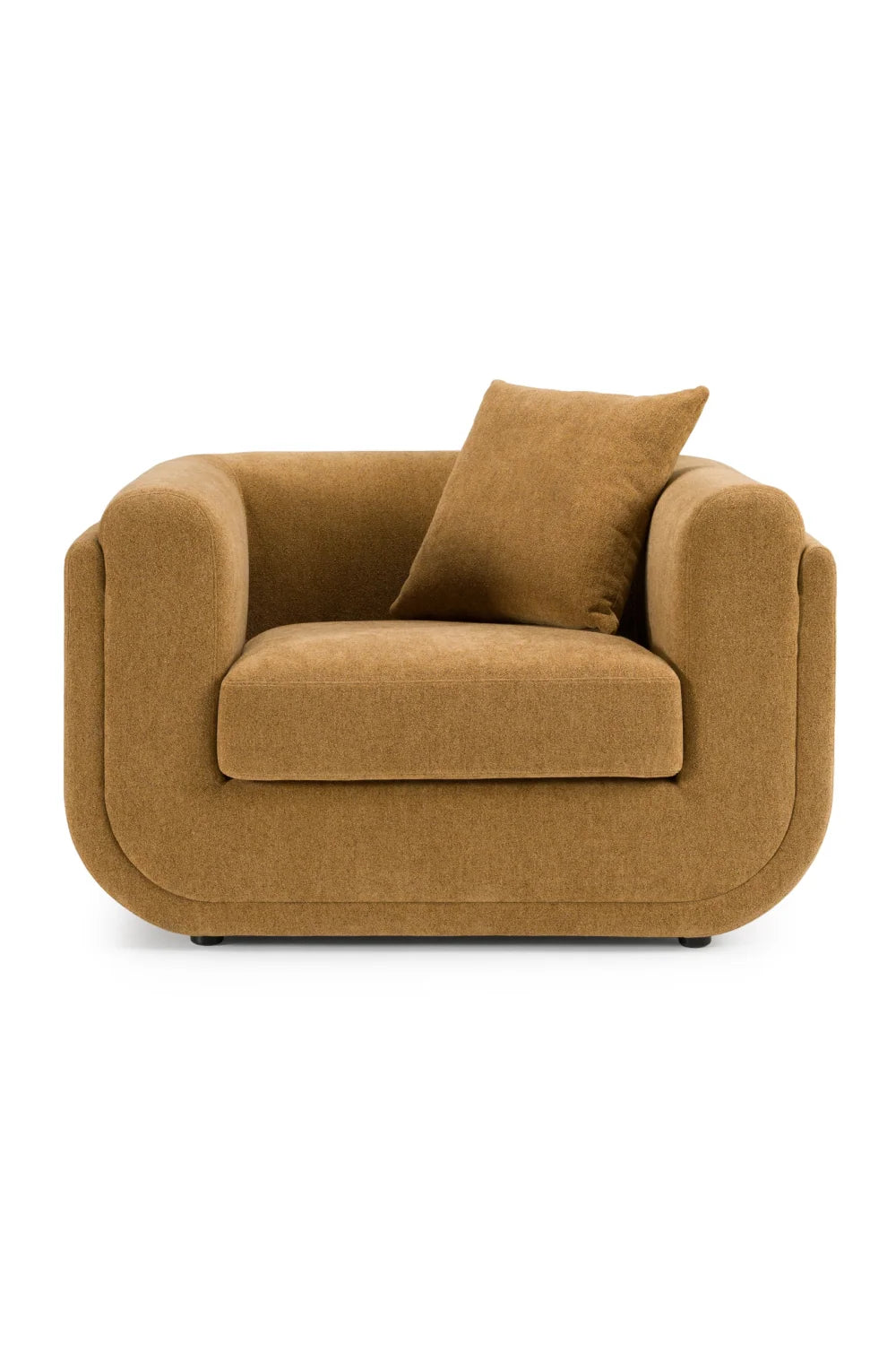 Luxury Orange Fabric Lounge Chair Modern Italian Style for Villa