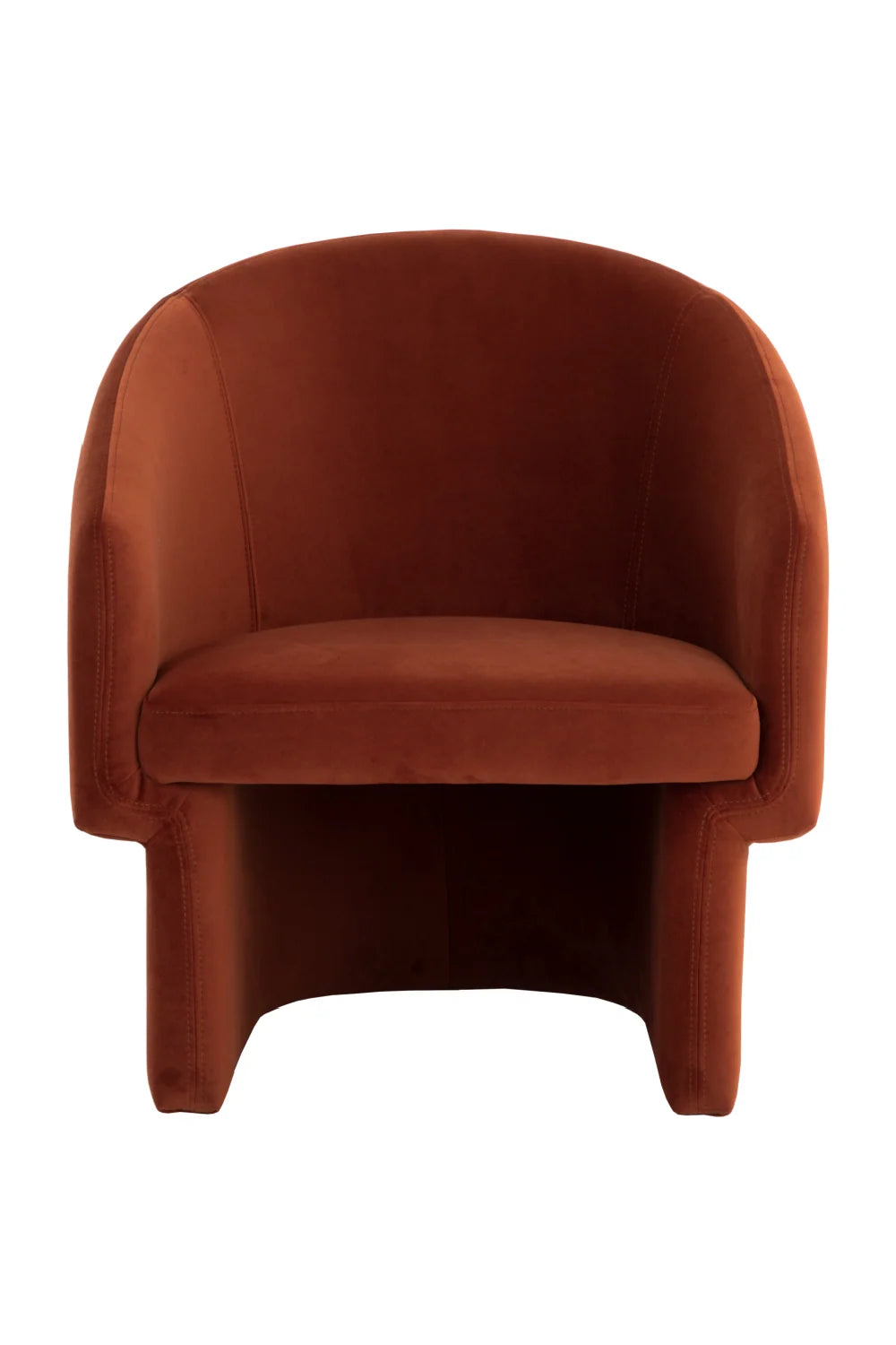 Luxury Orange Fabric Lounge Chair Modern Italian Style for Villa