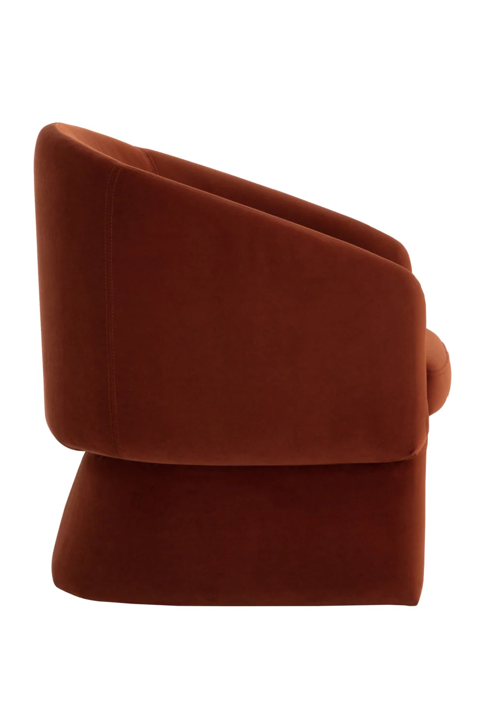 Luxury Orange Fabric Lounge Chair Modern Italian Style for Villa