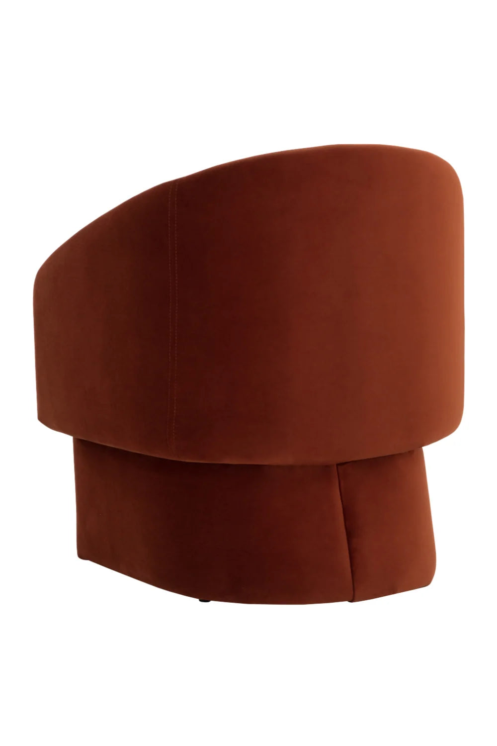 Luxury Orange Fabric Lounge Chair Modern Italian Style for Villa
