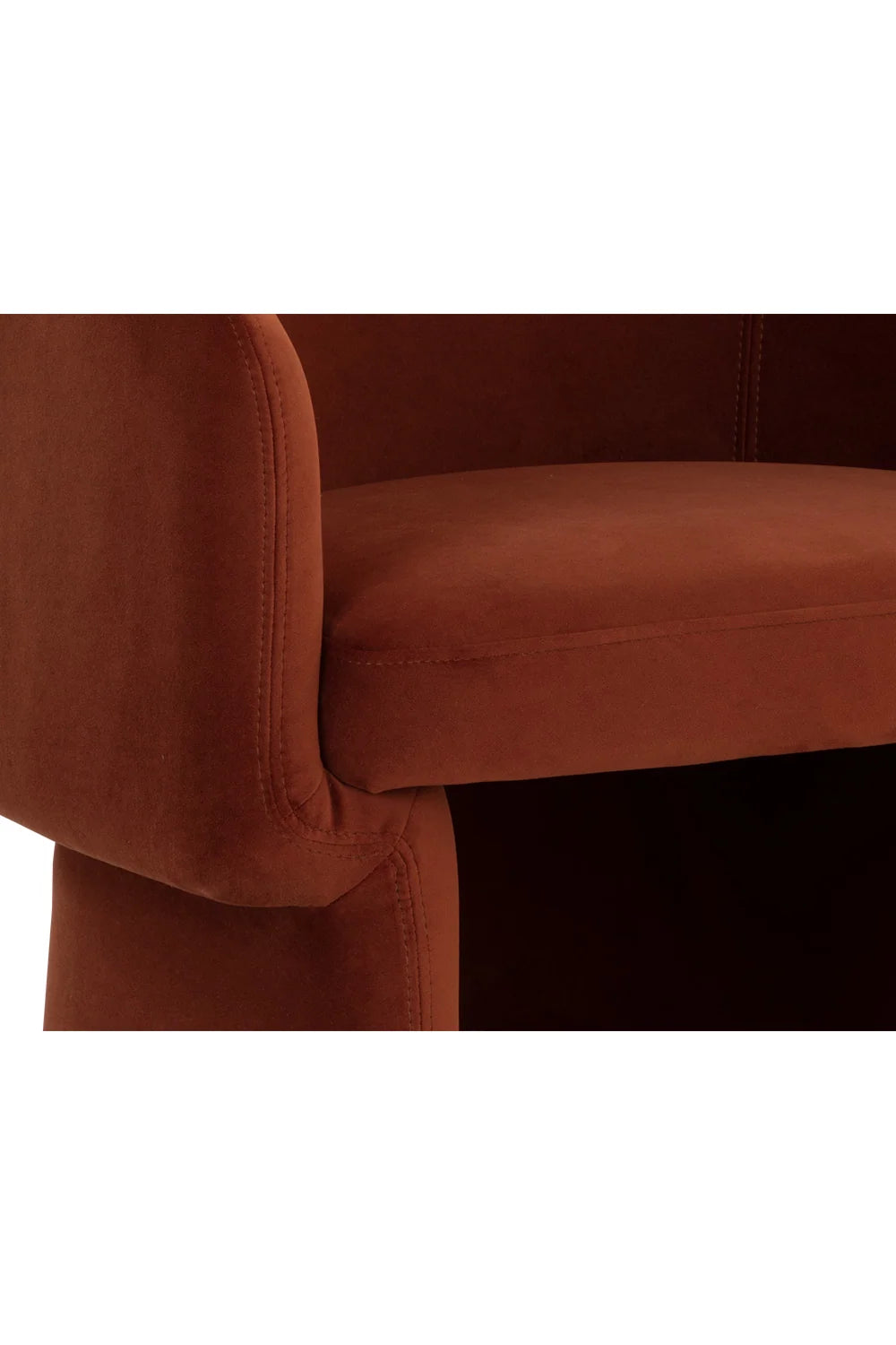 Luxury Orange Fabric Lounge Chair Modern Italian Style for Villa