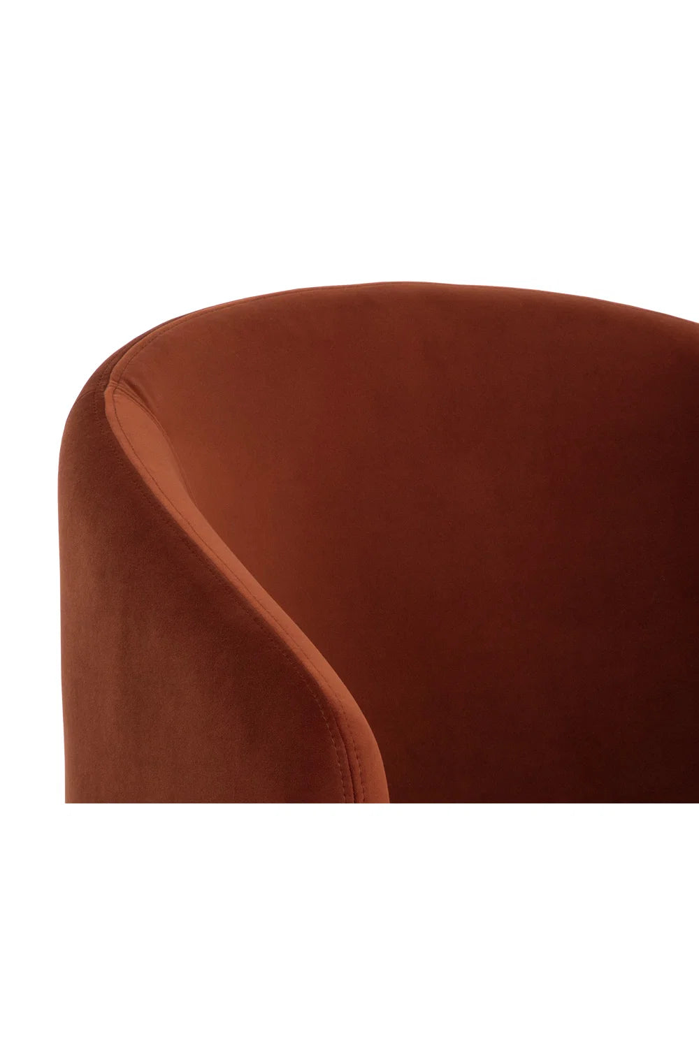 Luxury Orange Fabric Lounge Chair Modern Italian Style for Villa
