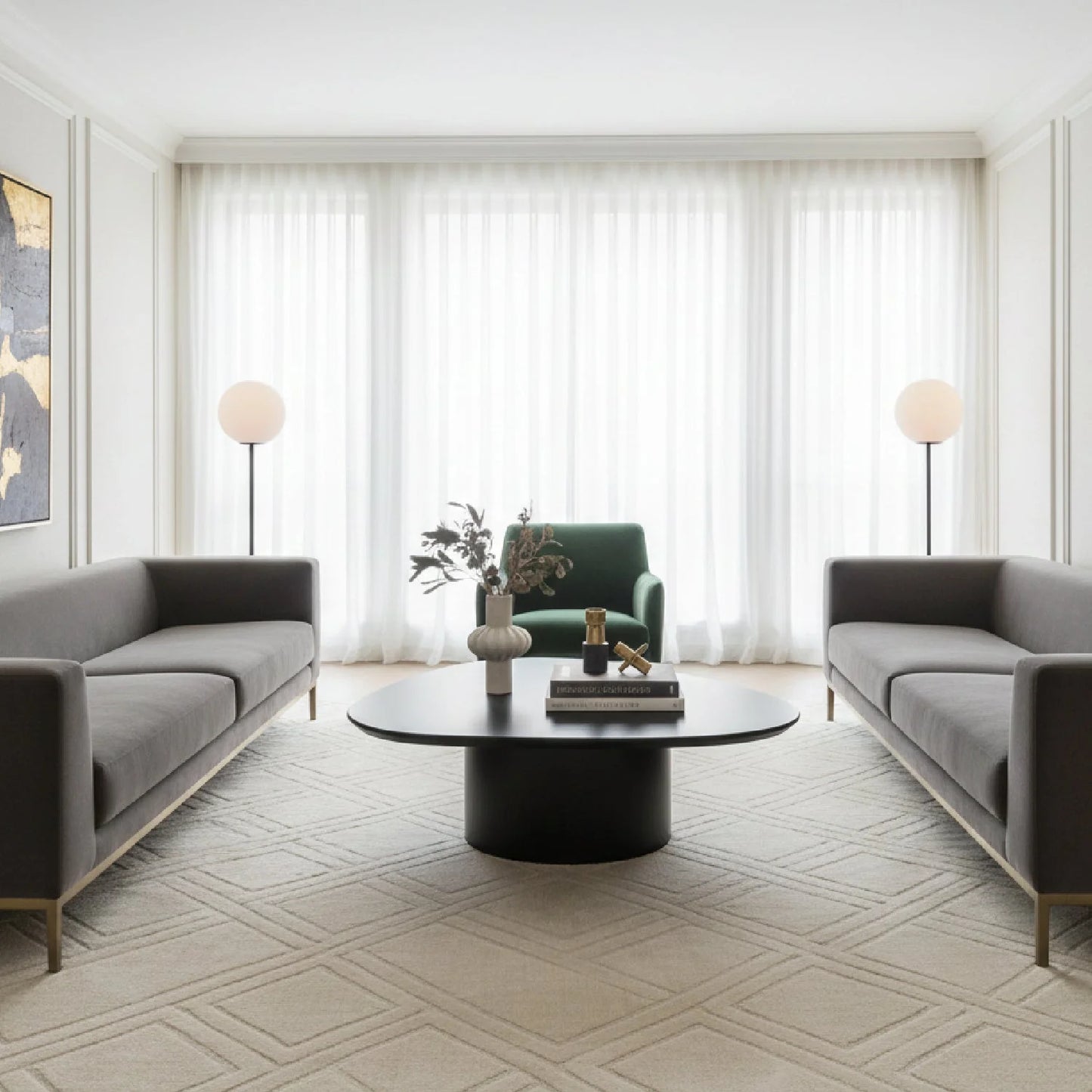 Luxury Organic Lacquered Coffee Table Modern Italian Style for Villa