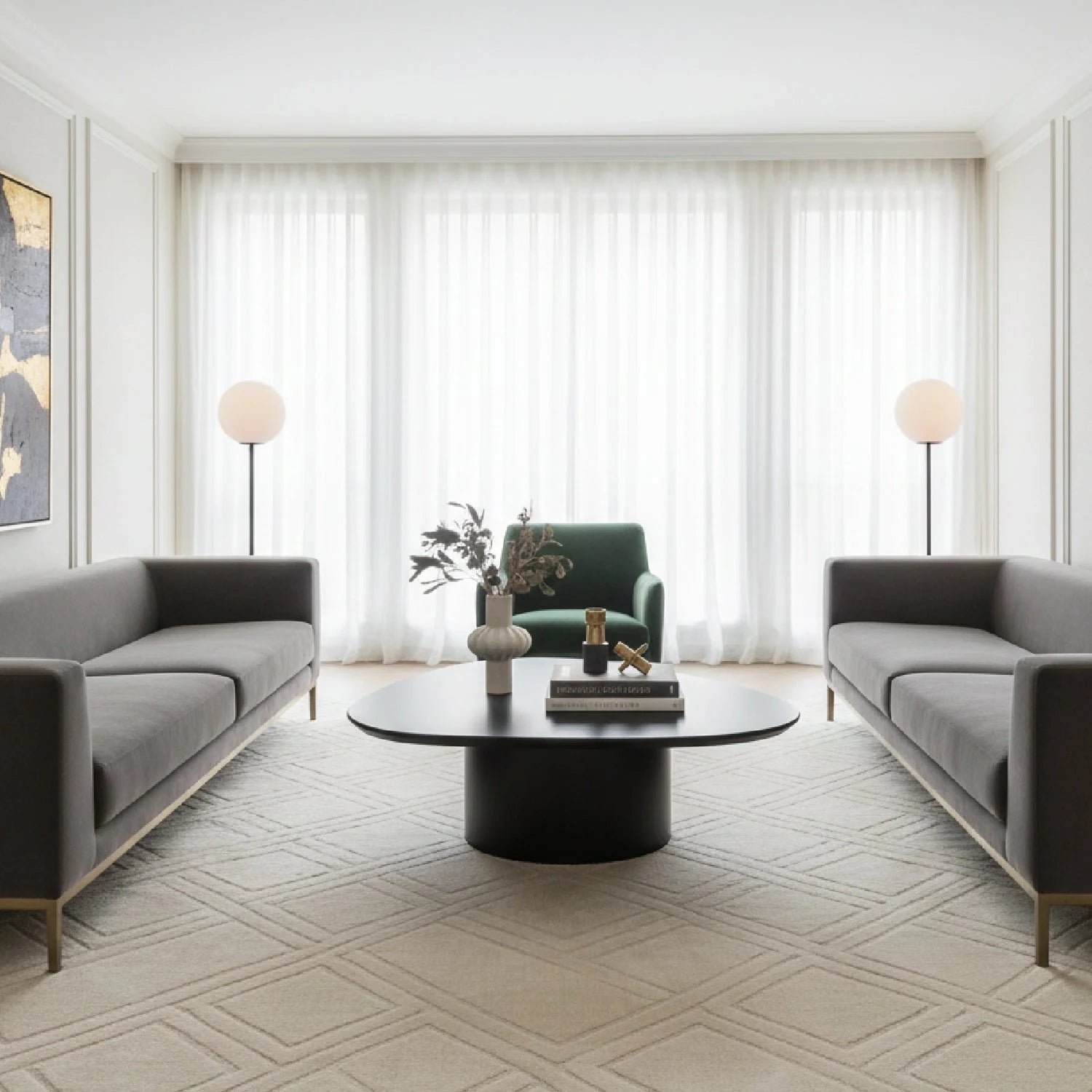 Luxury Organic Lacquered Coffee Table Modern Italian Style for Villa
