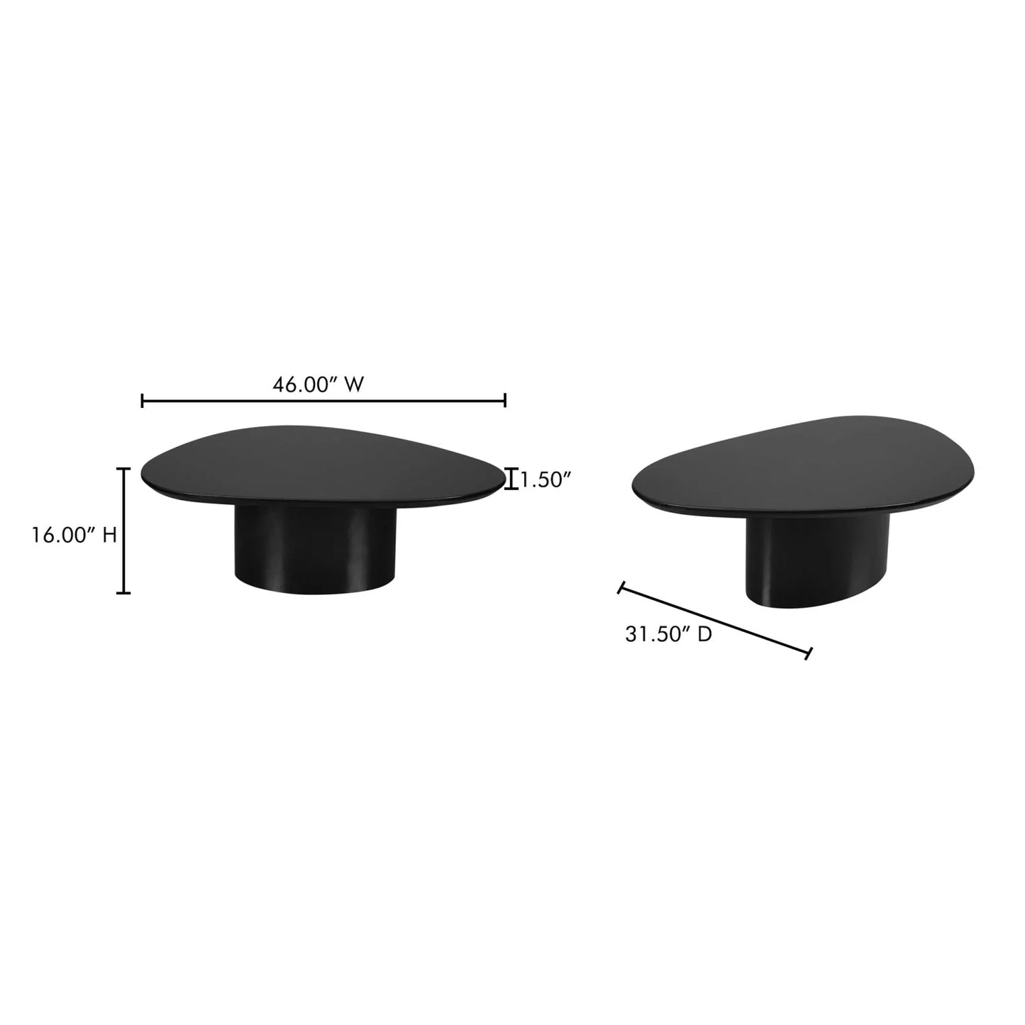 Luxury Organic Lacquered Coffee Table Modern Italian Style for Villa
