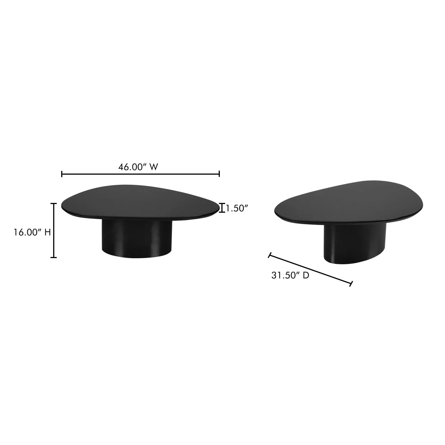 Luxury Organic Lacquered Coffee Table Modern Italian Style for Villa
