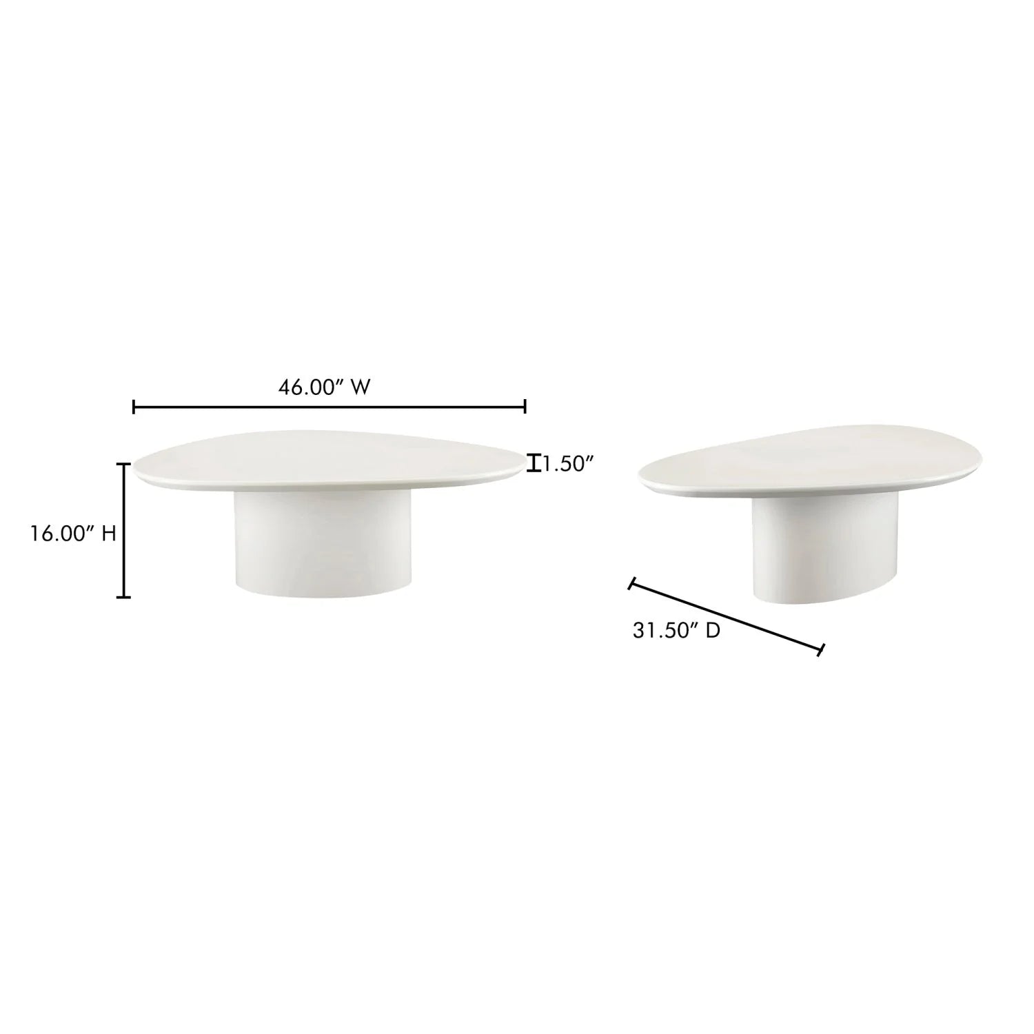 Luxury Organic Lacquered Coffee Table Modern Italian Style for Villa