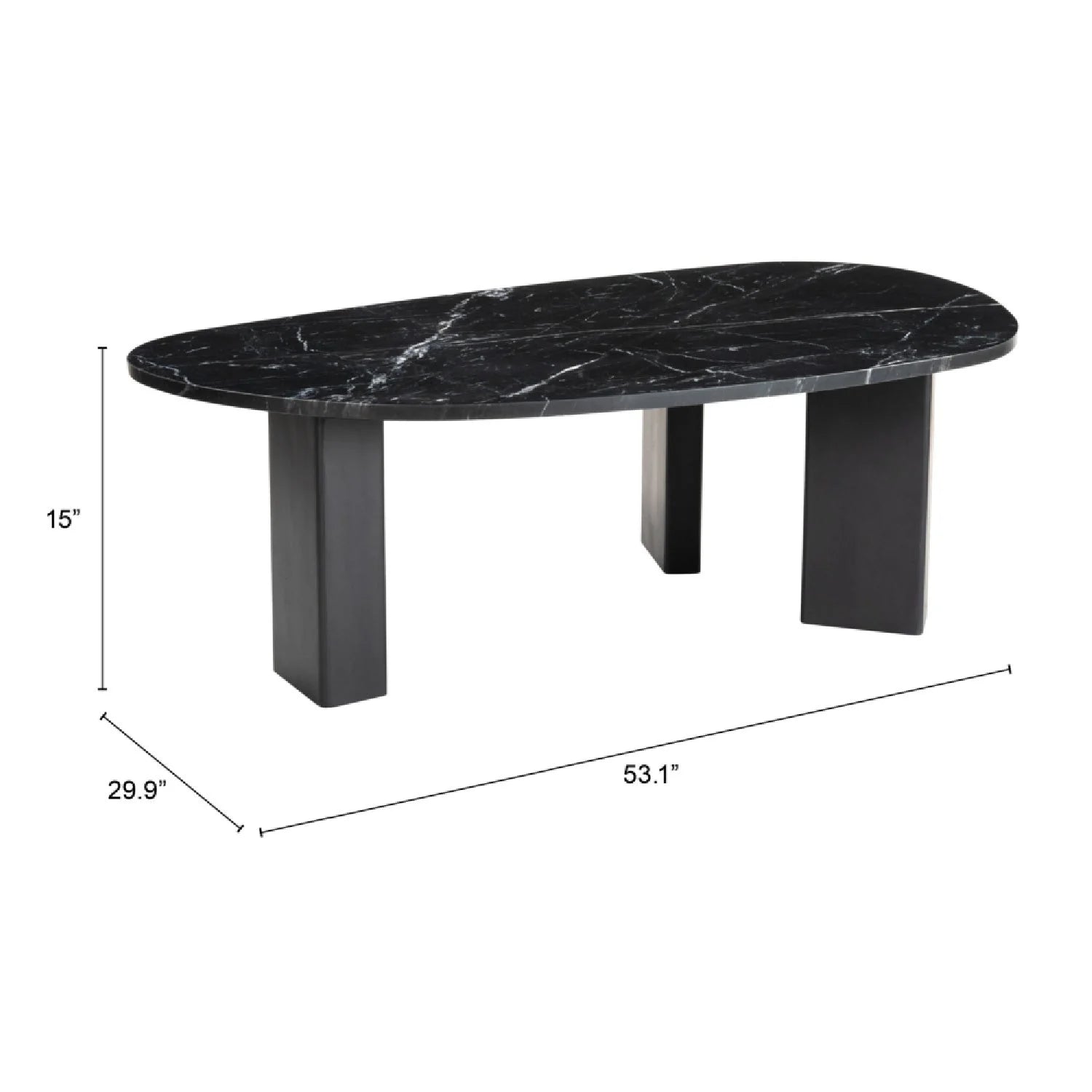 Luxury Organic-Shaped Marble Coffee Table Modern Italian Style for Villa