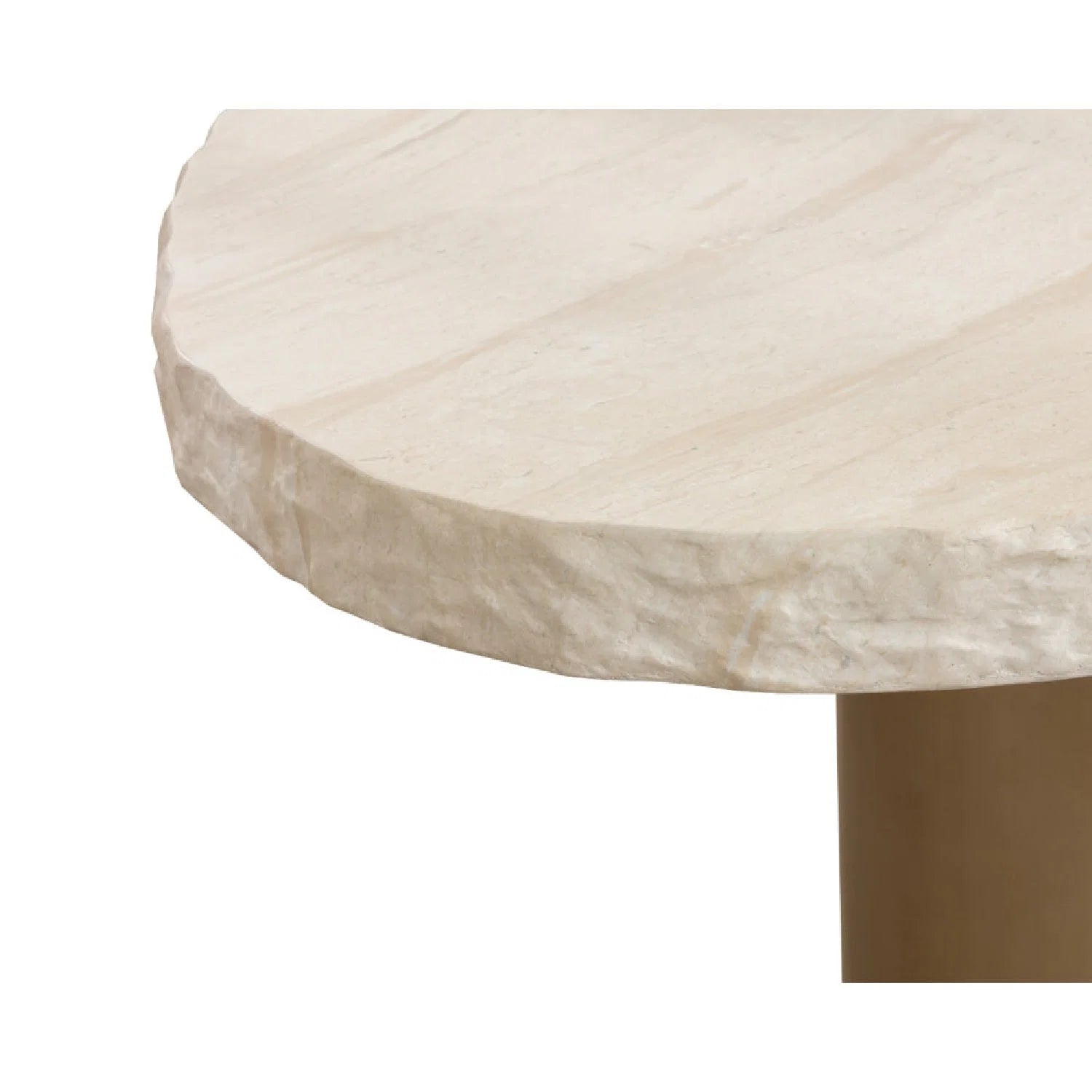 Luxury Organic Travertine Concrete Dining Table Modern Italian Style for Villa